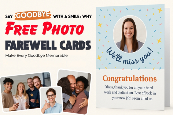 Why Free Photo Farewell Cards Make Every Goodbye Memorable