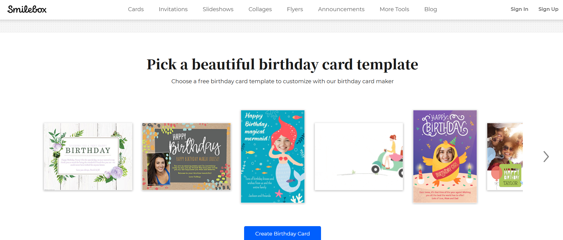 smilebox photo birthday cards images