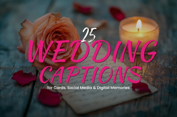 25 Wedding Captions for Cards, Social Media & Digital Memories