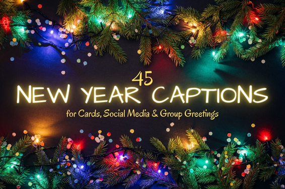 45 New Year Captions for Cards, Social Media & Group Greetings