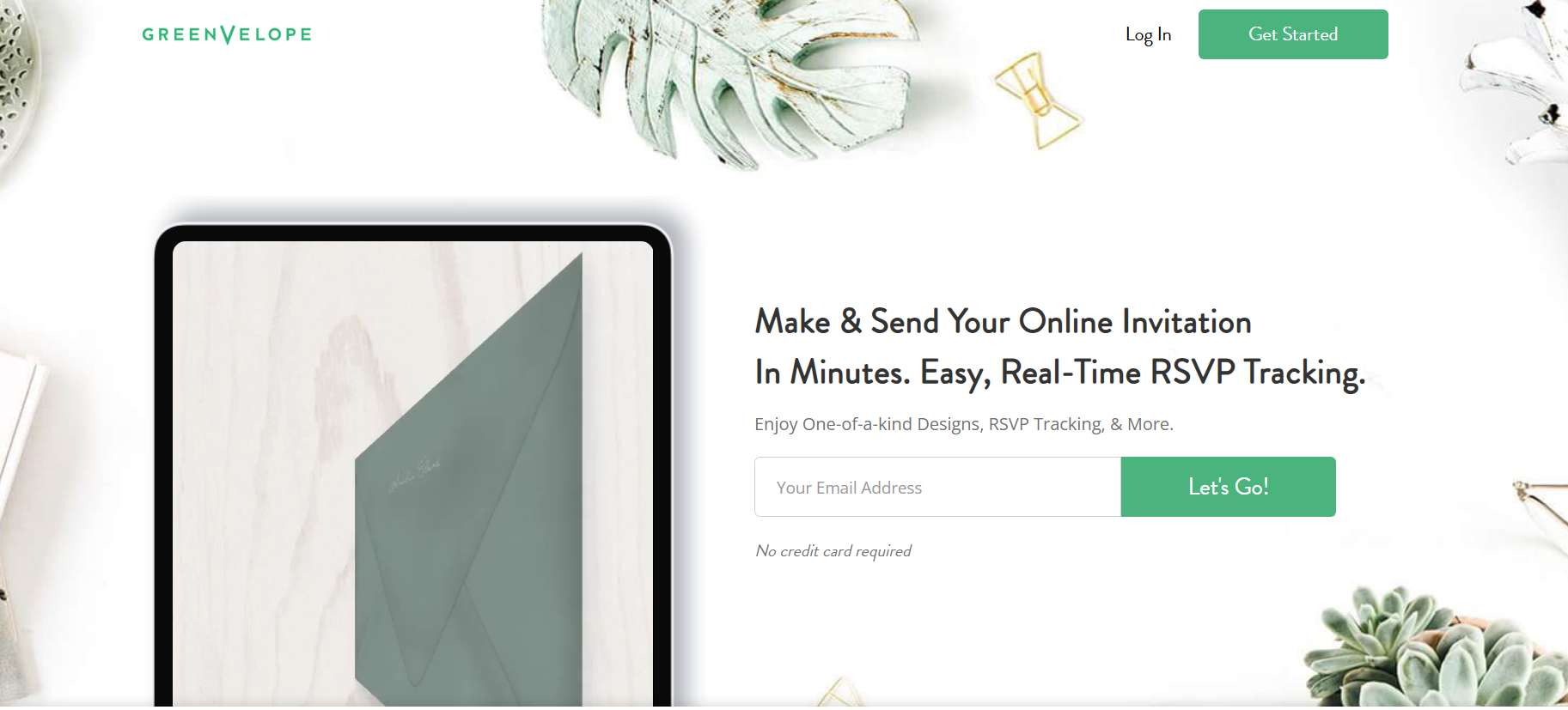 greenvelope wedding invitation page website