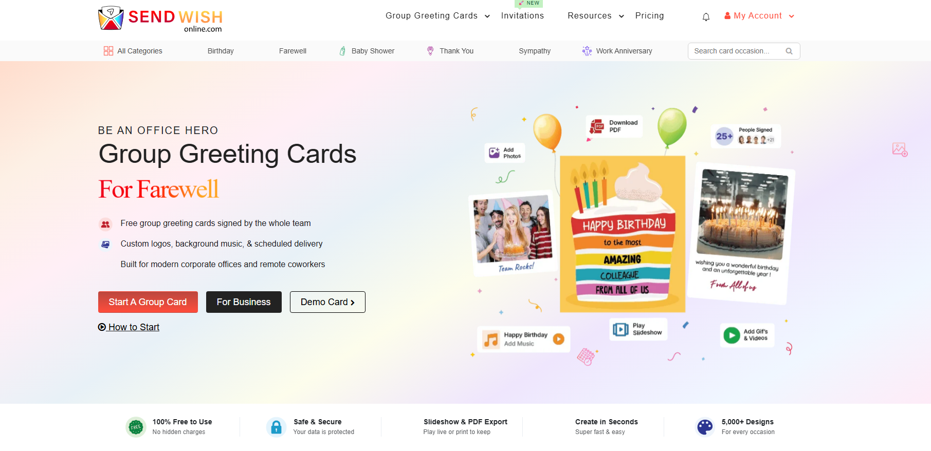 sendwishonline home page cover image