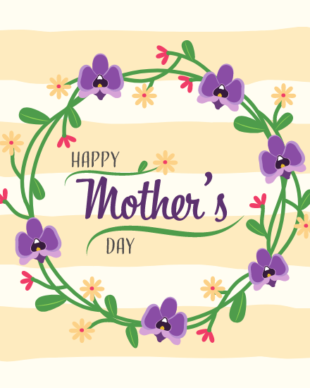 create free Purple Floral  group card