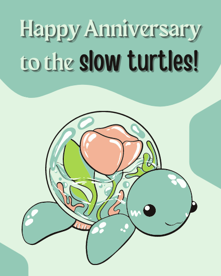 create free slow turtle group card