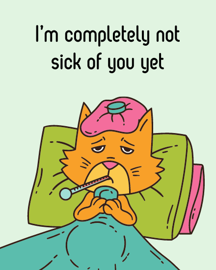 create free sick of you group card