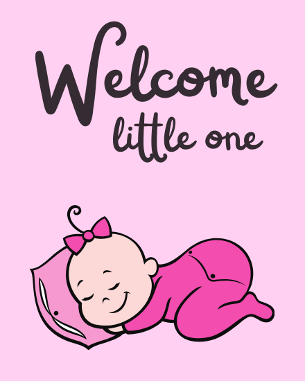 create free Welcome Little one group card