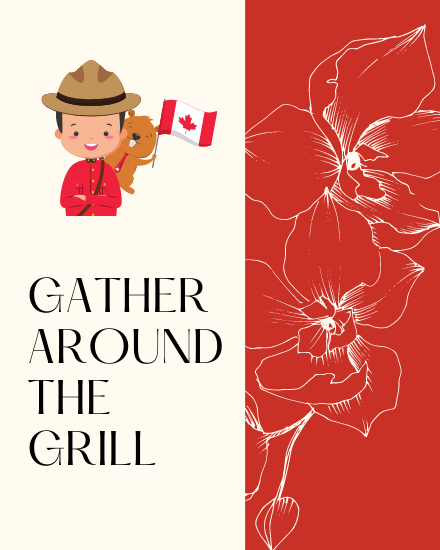 Gather Around The Grill virtual Canada Day card