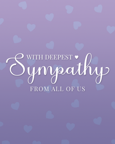 Deepest virtual Pet Sympathy card