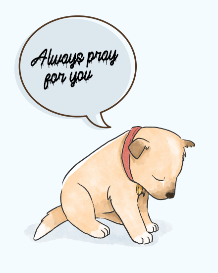 Pray For You virtual Pet Sympathy card