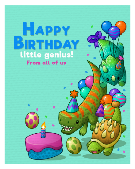 create free little genius group card