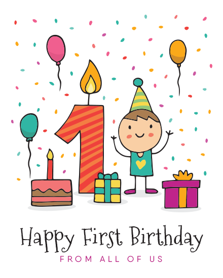create free cake balloons group card