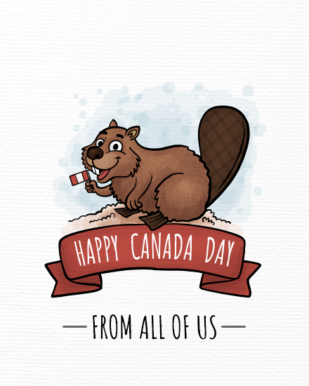Squirrel virtual Canada Day card