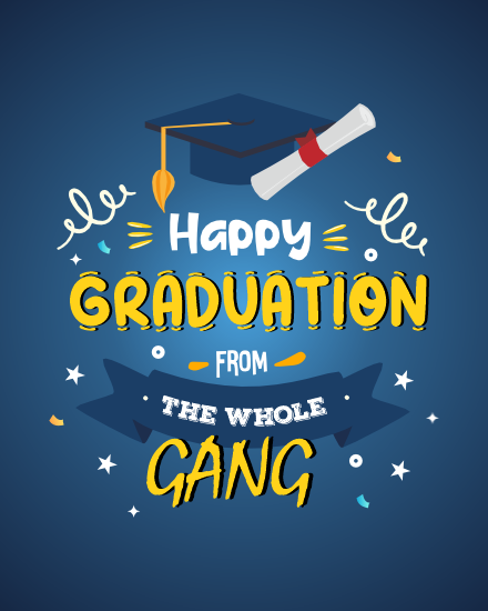 Gang virtual Graduation card
