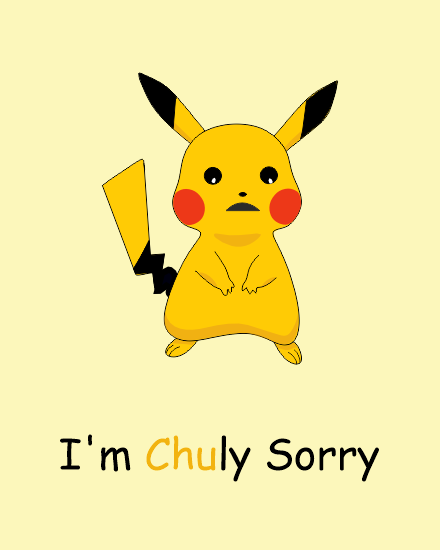 Chuly Sorry virtual Sorry card