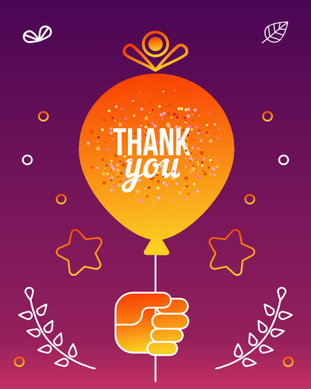 create free Orange balloon group card create free Orange balloon group card