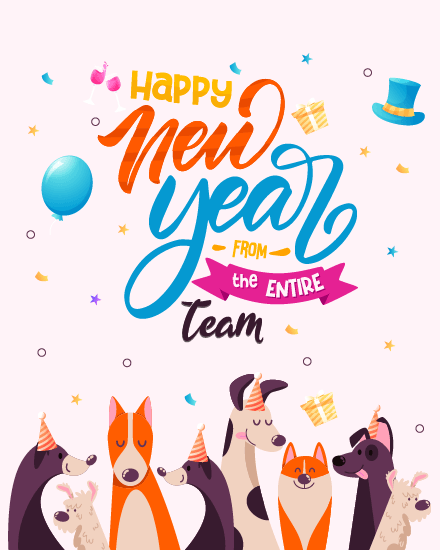 create free group-of-dogs group card