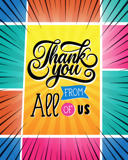 Cosmic Book virtual Thank You card