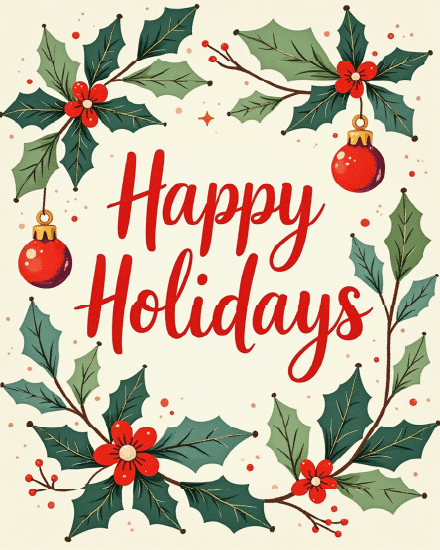 create free holly berries group card create free holly berries group card