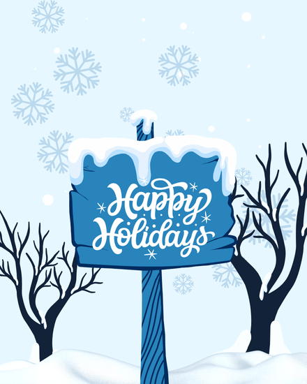 create free snowy sign group card create free snowy sign group card