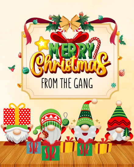 create free from the gang group card