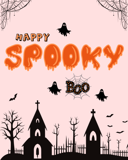 Spooky Boo virtual Halloween card