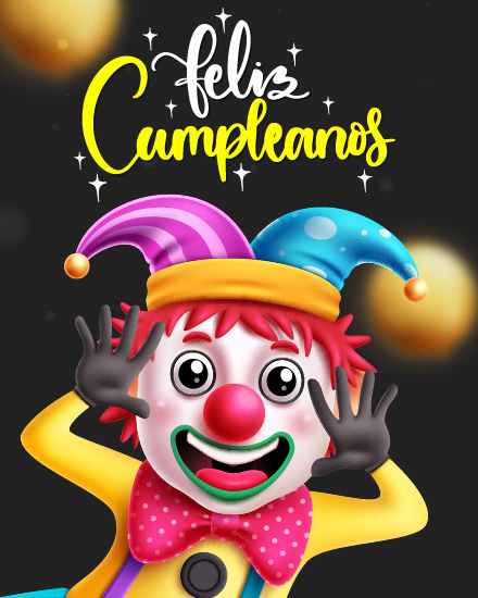 create free clown face group card