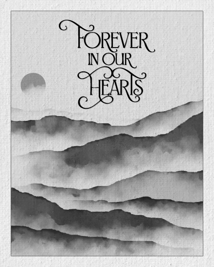 Forever In My Heart With Mountains virtual Sympathy card