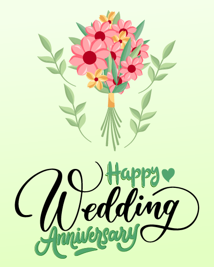 create free Hand Tied Bouquet on Soft Green group card