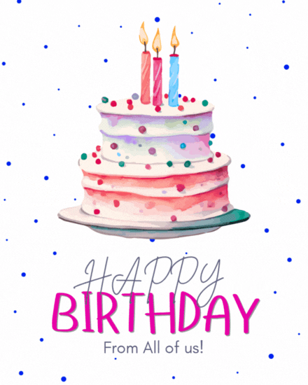 Watercolor Cake Delight online Birthday Card