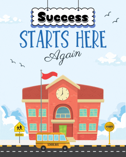 Success Starts Here online Back To School Card