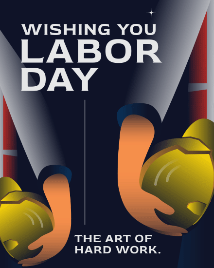 Pride In Hard Work online Labor Day Card