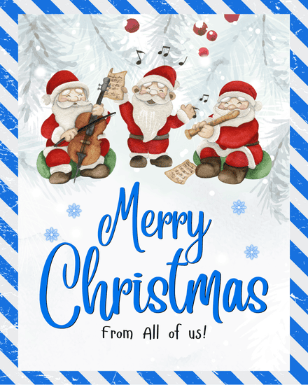 Winter Music Trio virtual Christmas card