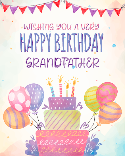 create free vibrant cake with candles group card