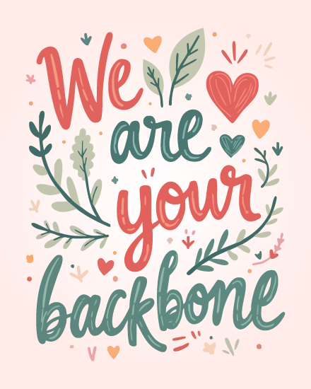 create free we are your backbone group card