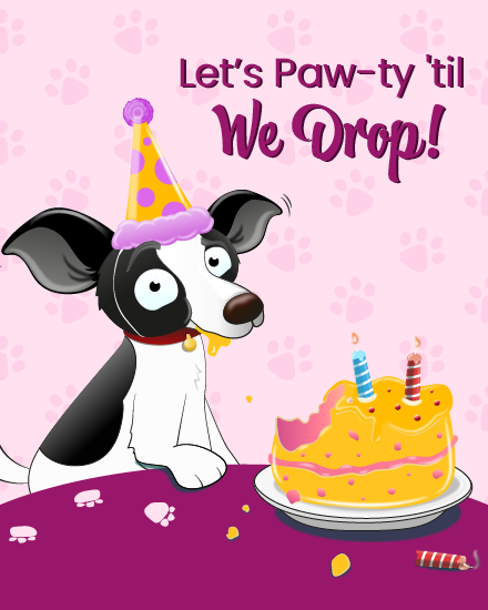 create free lets paw-ty group card