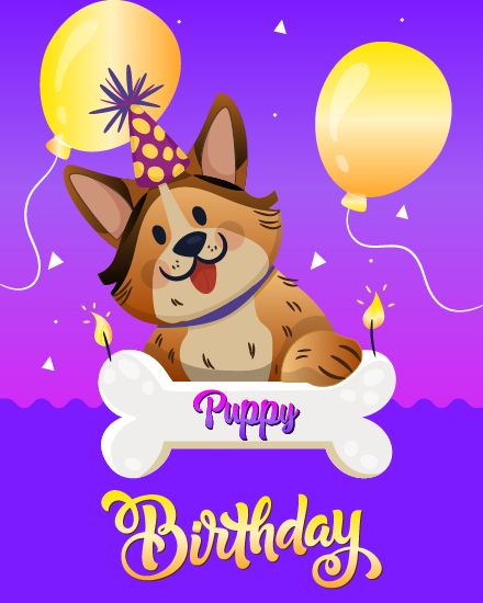create free cute puppy group card