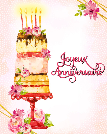 create free floral cake group card