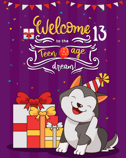 create free teen age dream group card