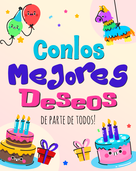 create free Cute Cakes & Pinata group card