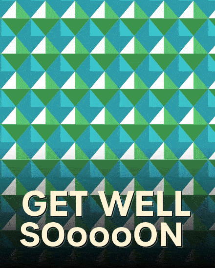 Geometric Pattern virtual Get Well Soon card