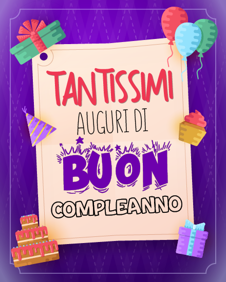 create free tantissimi auguri di group card