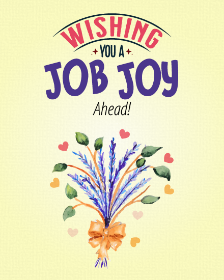 create free wishing you a job joy ahead group card