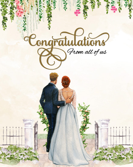 Wishing You A Beautiful Beginning virtual Wedding card