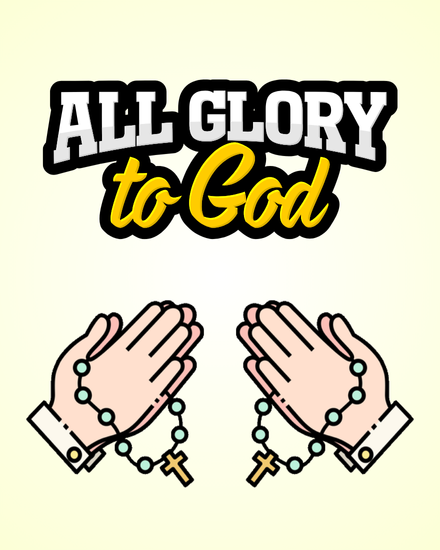 All Glory To God virtual Baptism And Christening card