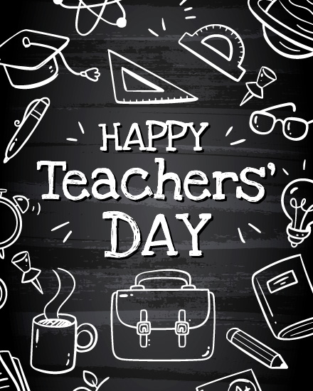 create free chalkboard with doodle theme group card create free chalkboard with doodle theme group card