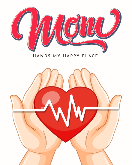 create free mom hands my happy place group card