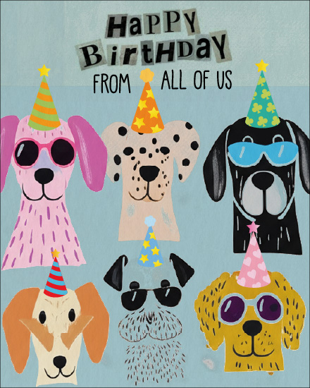 Party Pups Squad virtual Birthday card
