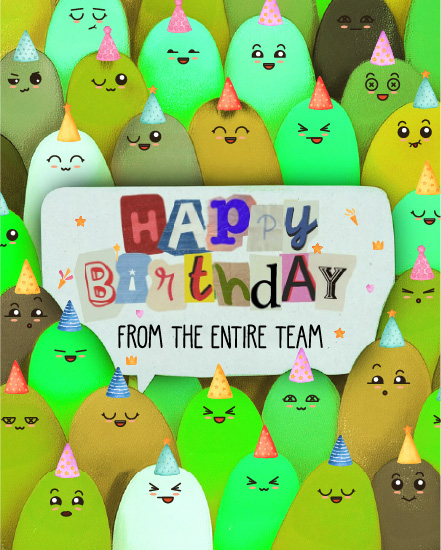 Cheerful Crowd virtual Birthday card