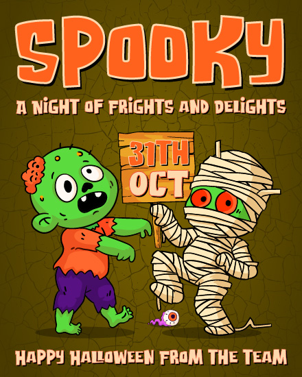 A Night Of Frights virtual Halloween card