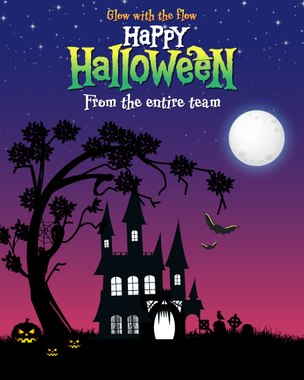 Haunted Manor virtual Halloween card